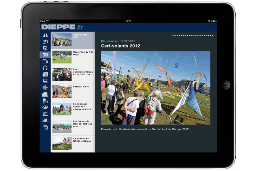 dieppe tablet website screenshot